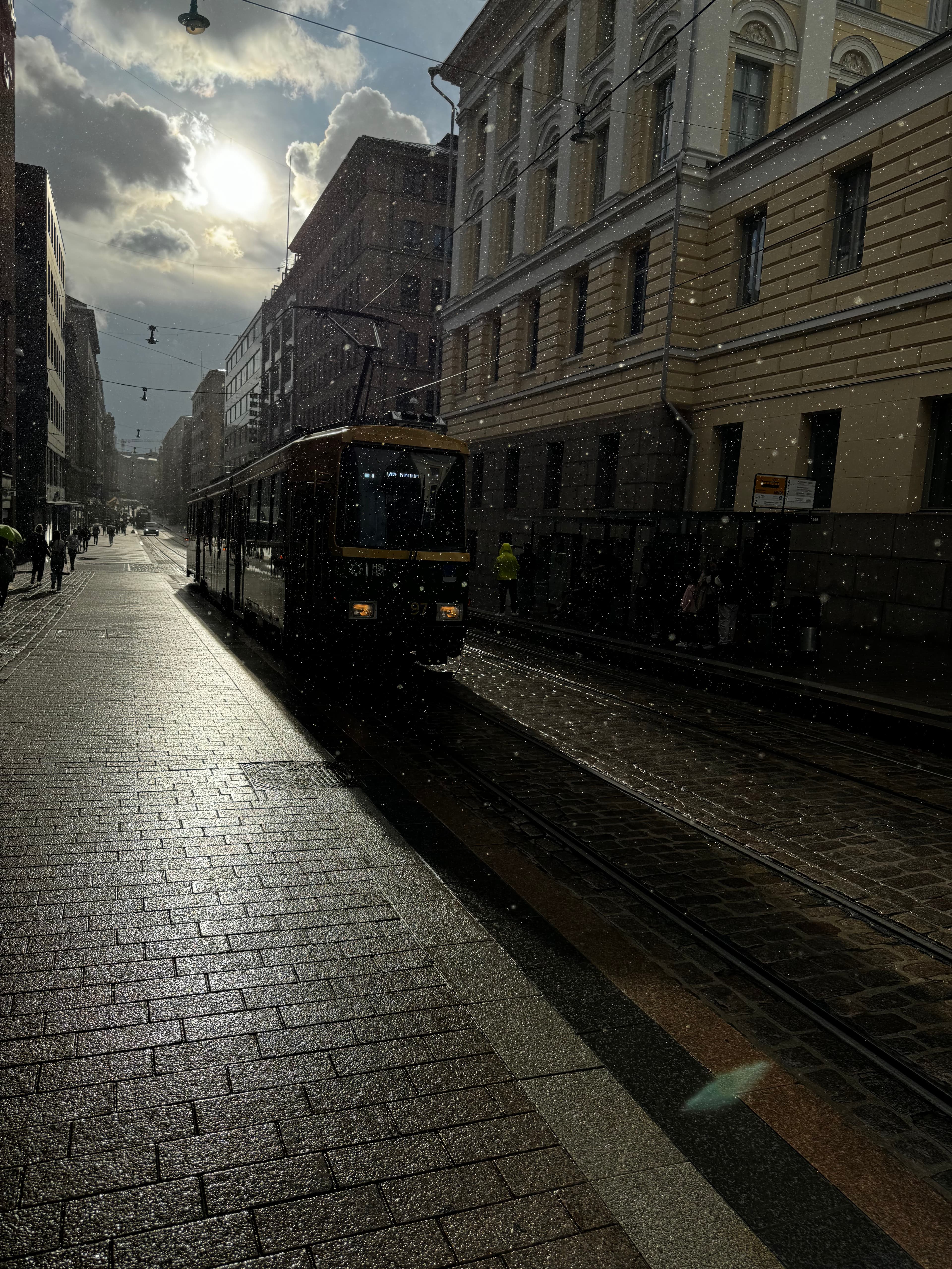 Train During Evening in Helsinki